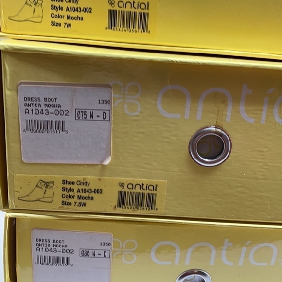 Antia leather Cindy ankle boots Mocha WIDE - Picture 8 of 8